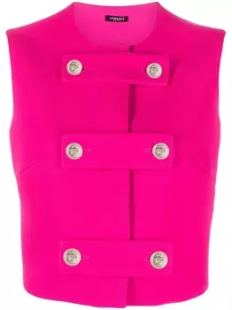 Versace блузка без рукавов, розовый