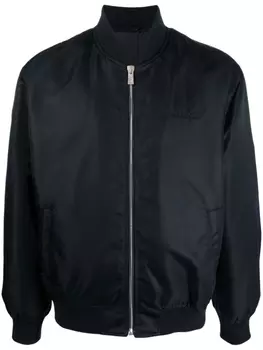 Versace бомбер с графичным принтом, синий