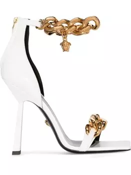 Versace босоножки Medusa Head 140, белый
