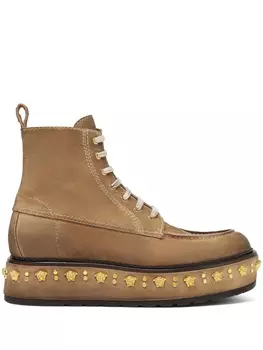 Versace ботинки с заклепками, коричневый