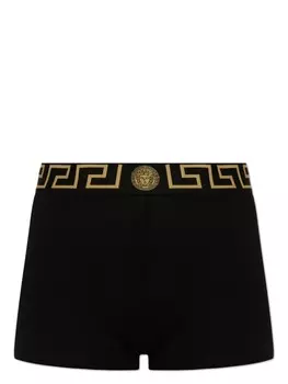 Versace боксеры с завышенной талией и принтом Greca, черный