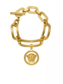 Versace браслет с декором Medusa, золотой