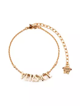 Versace браслет с логотипом, золотой