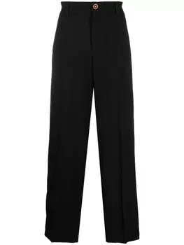 Versace брюки с лампасами, черный