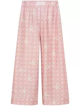 Versace брюки с принтом, розовый