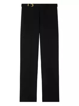 Versace брюки строгого кроя с поясом, черный