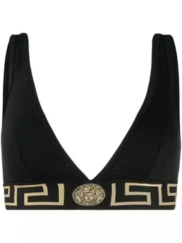 Versace бюстгальтер Medusa Greek Key, черный