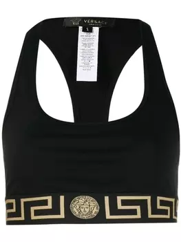 Versace бюстгальтер Medusa Greek Key, черный