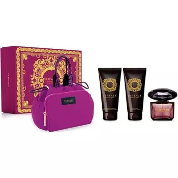 Versace Crystal Noir, набор косметики, 3 шт + косметичка