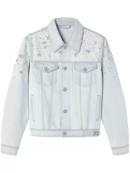 Versace декорированная джинсовая куртка, синий