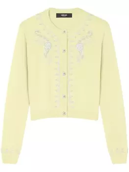 Versace декорированный кардиган, желтый