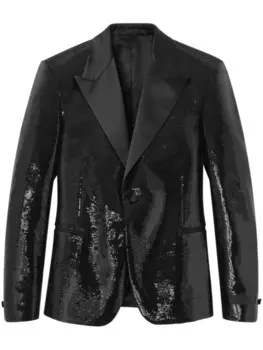 Versace декорированный однобортный пиджак, черный