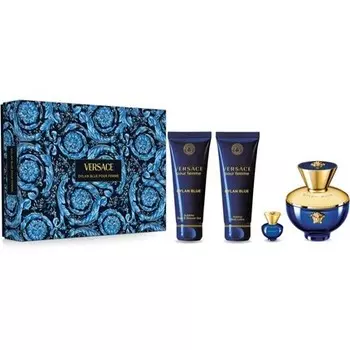 Versace Dylan Blue Eau De Parfum 100 ml, Mini 5 ml, Shower Gel 100 ml, Body Lotion 100 ml - For Women