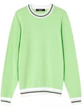 Versace джемпер в клетку, зеленый