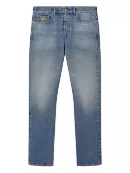 Versace джинсы с декором Medusa Biggie, синий