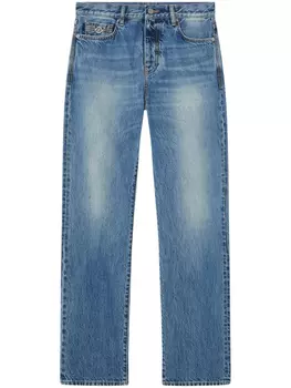 Versace джинсы с декором Medusa, синий