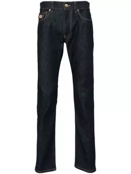 Versace джинсы slim fit средней посадки, синий