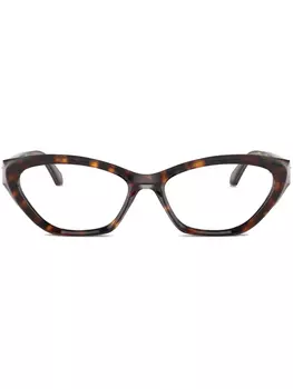 Versace Eyewear очки с декором Medusa, коричневый