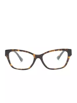 Versace Eyewear очки в оправе 'кошачий глаз' с декором Medusa, коричневый