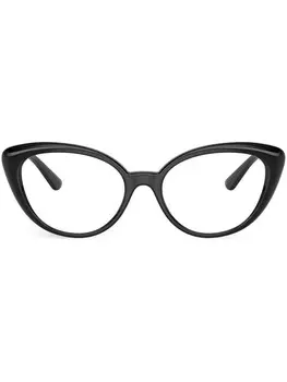 Versace Eyewear очки в оправе 'кошачий глаз' с декором Medusa, черный