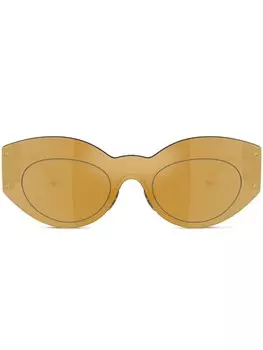 Versace Eyewear очки в прозрачной оправе, коричневый