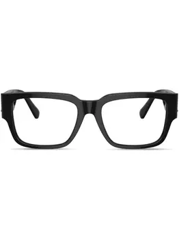 Versace Eyewear очки в прямоугольной оправе с декором Medusa, черный
