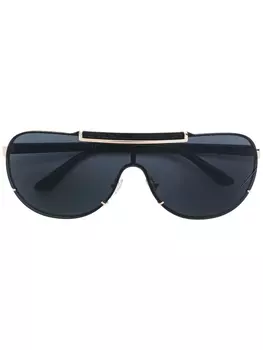 Versace Eyewear солнцезащитные очки-авиаторы с козырьком, черный