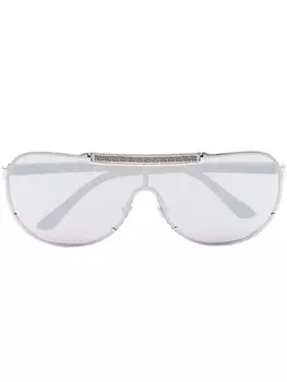 Versace Eyewear солнцезащитные очки-авиаторы, серебряный