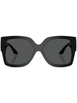 Versace Eyewear солнцезащитные очки Greca в массивной оправе, черный