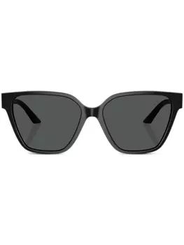 Versace Eyewear солнцезащитные очки Greca в оправе 'бабочка', черный