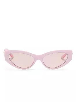 Versace Eyewear солнцезащитные очки «кошачий глаз» с металлической оправой «Медуза», розовый