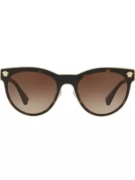 Versace Eyewear солнцезащитные очки 'Phantos' в круглой оправе, зеленый