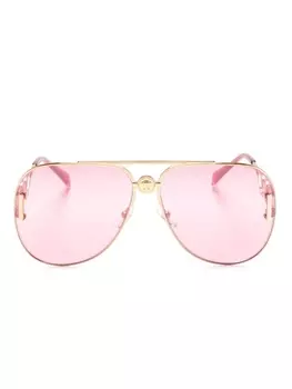 Versace Eyewear солнцезащитные очки-пилоты Medusa Biggie, розовый
