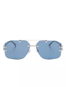 Versace Eyewear солнцезащитные очки-пилоты, серебристый