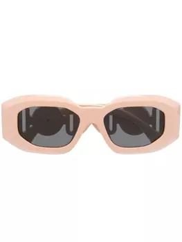 Versace Eyewear солнцезащитные очки с декором Medusa, розовый
