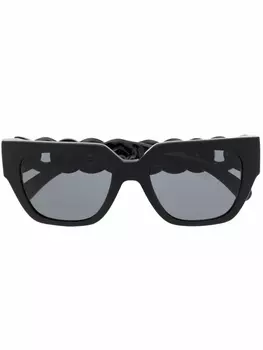 Versace Eyewear солнцезащитные очки с декором Medusa, черный