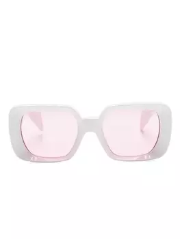 Versace Eyewear солнцезащитные очки с декором Medusa, белый