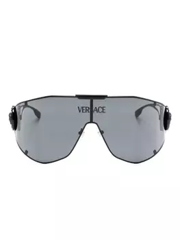 Versace Eyewear солнцезащитные очки с декором Medusa, черный
