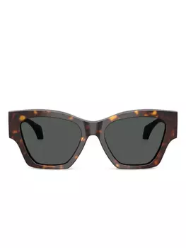 Versace Eyewear солнцезащитные очки трапециевидной формы, коричневый