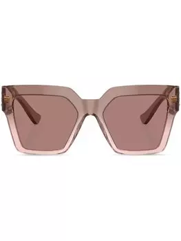 Versace Eyewear солнцезащитные очки в квадратной оправе, коричневый