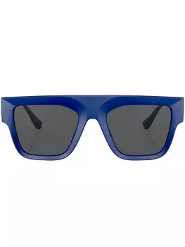 Versace Eyewear солнцезащитные очки в квадратной оправе, синий