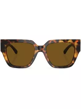 Versace Eyewear солнцезащитные очки в массивной оправе, зеленый