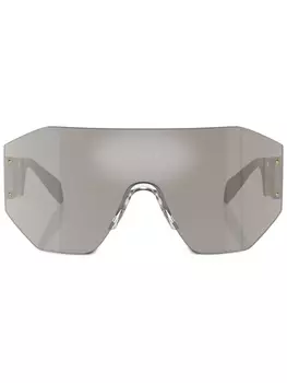 Versace Eyewear солнцезащитные очки в массивной оправе, серый