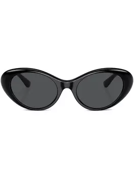 Versace Eyewear солнцезащитные очки в оправе 'кошачий глаз' с декором Medusa, черный