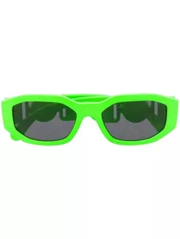 Versace Eyewear солнцезащитные очки в овальной оправе, зеленый
