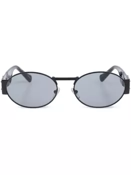 Versace Eyewear солнцезащитные очки в овальной оправе, черный