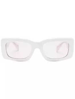 Versace Eyewear солнцезащитные очки в прямоугольной оправе, белый