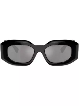 Versace Eyewear солнцезащитные очки в прямоугольной оправе, черный