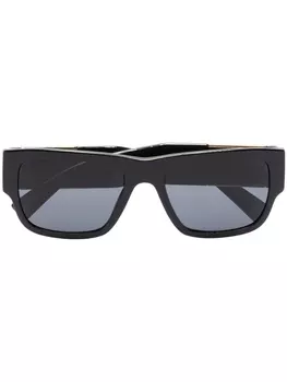 Versace Eyewear солнцезащитные очки в прямоугольной оправе, черный