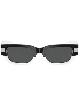 Versace Eyewear солнцезащитные очки в прямоугольной оправе, черный